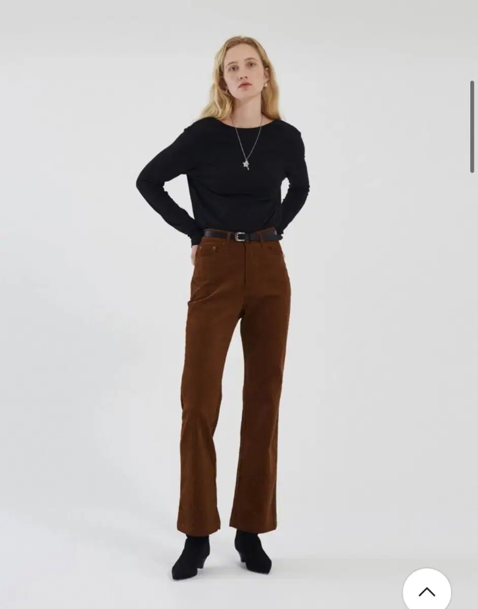 다이애그널 WESTERN CORDUROY BELT PANTS /brown